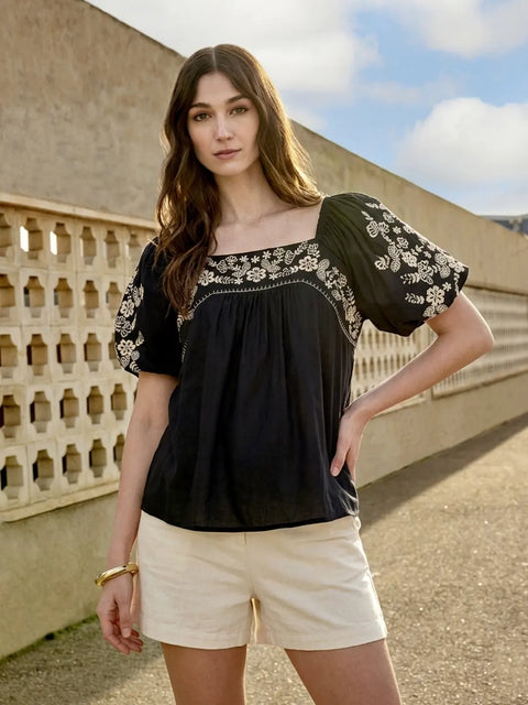 Madame Rayon Blend Black Top